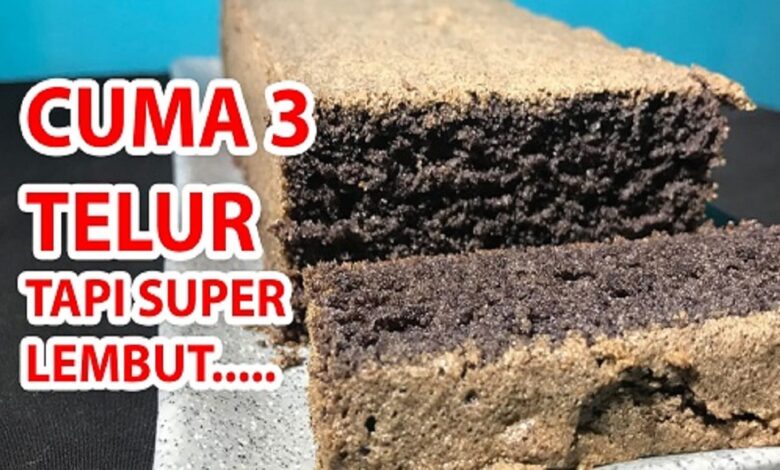 Resep Bolu Ketan Hitam Lembut Cuma 3 Telur