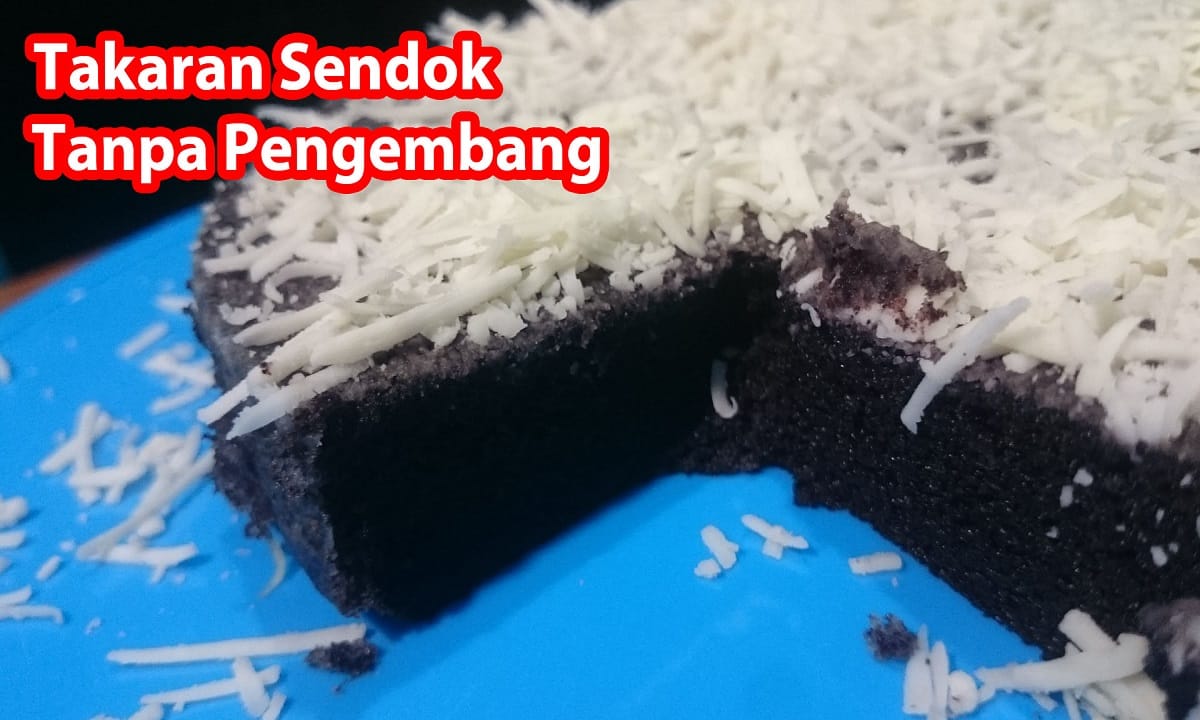 Cara Buat Bolu Kukus Ketan Hitam 3 Telur